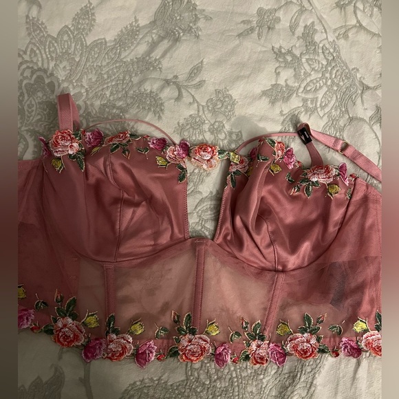 Floral bra corset size XL - Picture 1 of 5